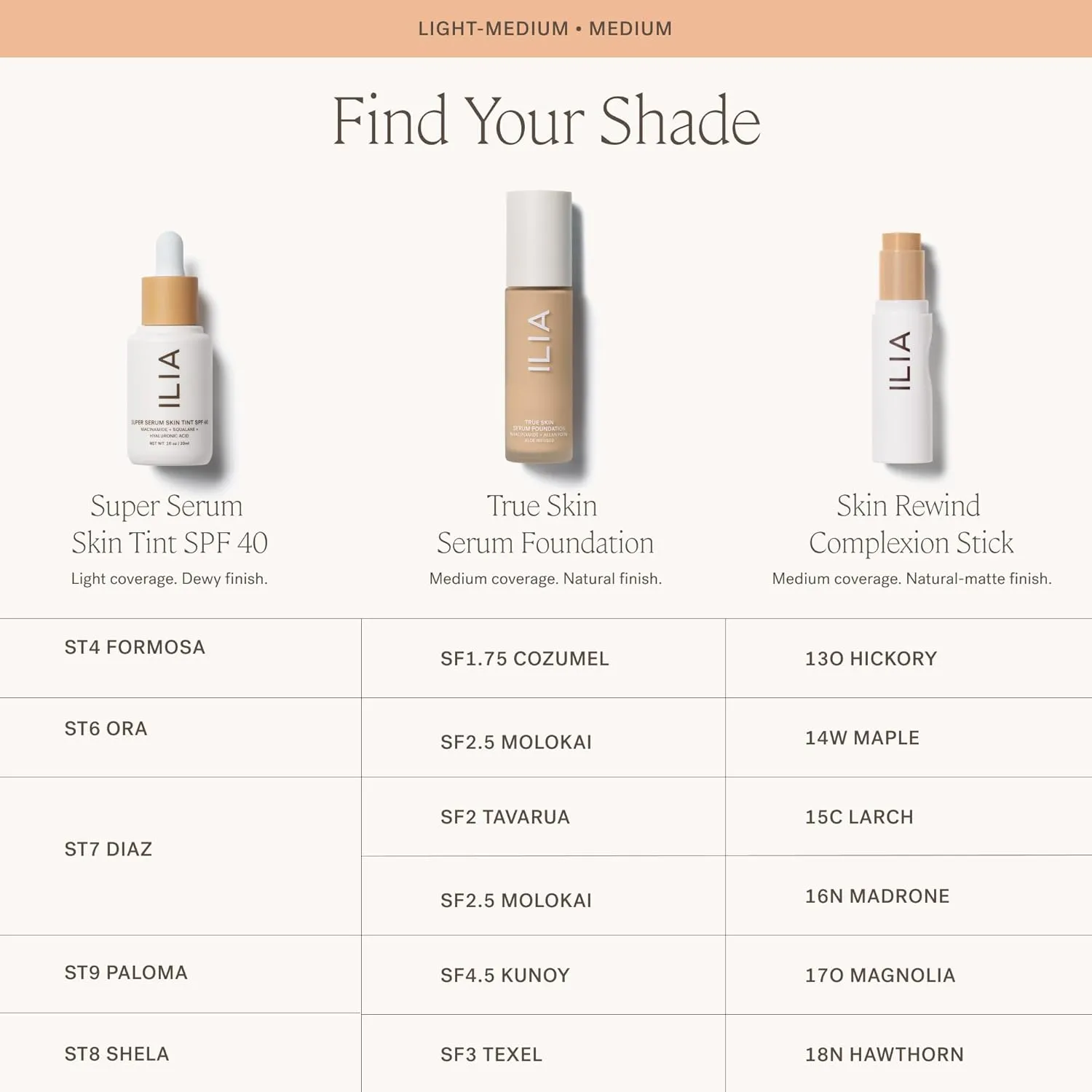 ILIA - Skin Rewind Complexion Stick - Foundation   Concealer   Skincare | Non-Toxic, Vegan, Cruelty-Free, Clean Makeup (13O - Hickory, 0.35 oz | 10 g)