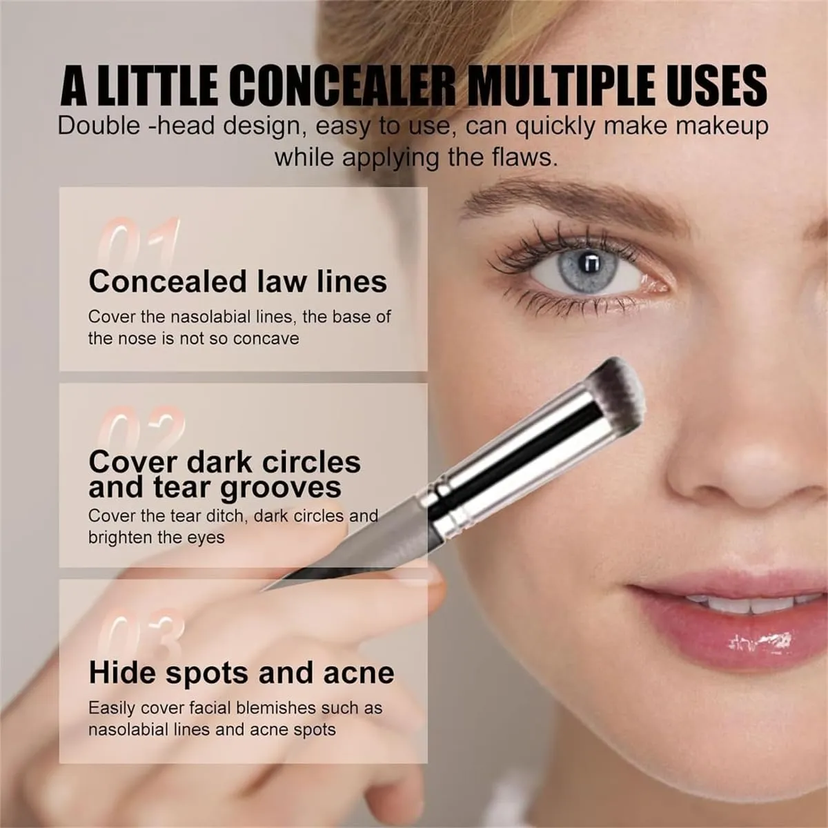Inauguratei Under Eye Brightener Concealer, Conceal & Brighten Dark Circles, Inauguratei Under Eye Corrector (Ivory, 1 box)