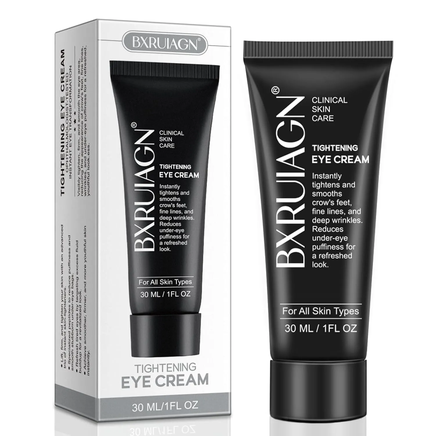 Instant Eye Tightener – Under Eye Tightening Cream for Puffiness & Wrinkles, Anti-Aging Serum with Hyaluronic Acid & Peptides, Dark Circle Treatment, Hypoallergenic & Vegan