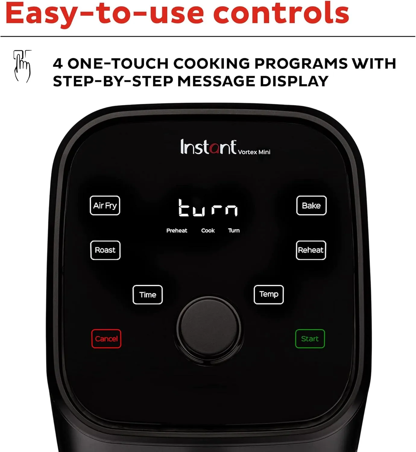 Instant Pot Vortex 2QT Mini Air Fryer,Small Air fryer that Crisps,Reheats,Bakes,Roasts for Quick Easy Meals, Includes over 100 In-App Recipes,is Dishwasher-Safe, from the Makers of Instant Pot, Black