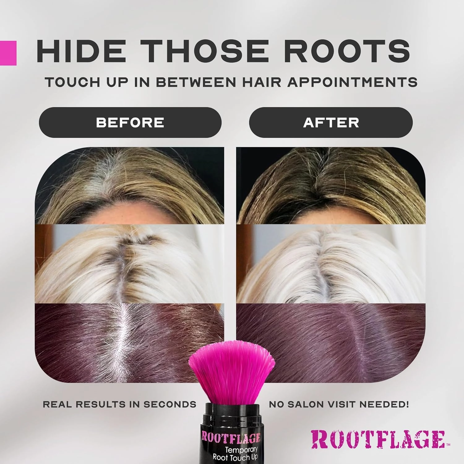 Instant Touch Up Hair Powder | Temporary Hair Color & Root Concealer | Available in Blonde, Brunette and 10 Other Hair Shades | Includes Applicator with Detail Brush (11 Strawberry Blonde)
