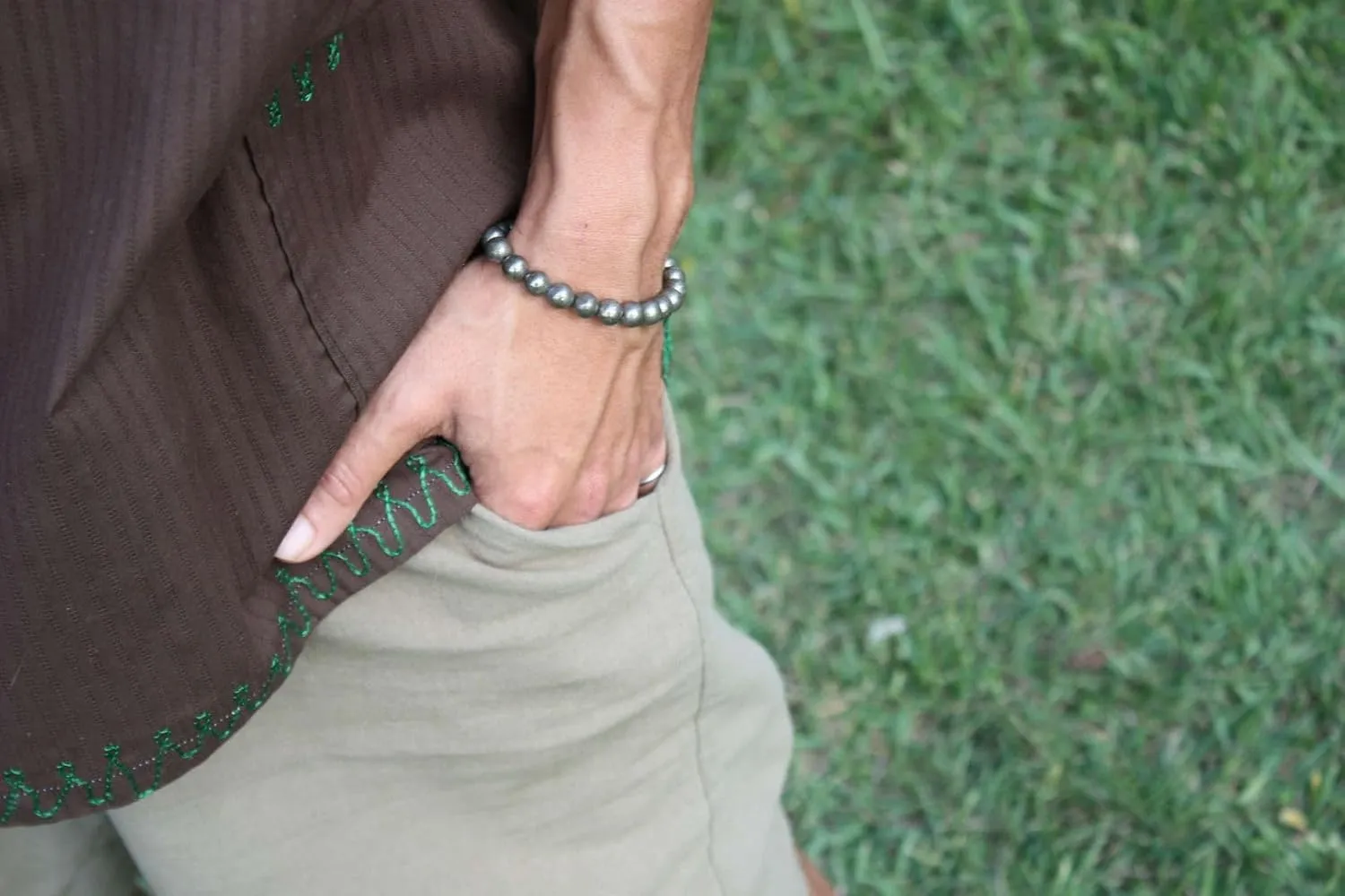 Iron Pyrite Bracelet - 8mm Crystal for Solar Plexus & Prosperity