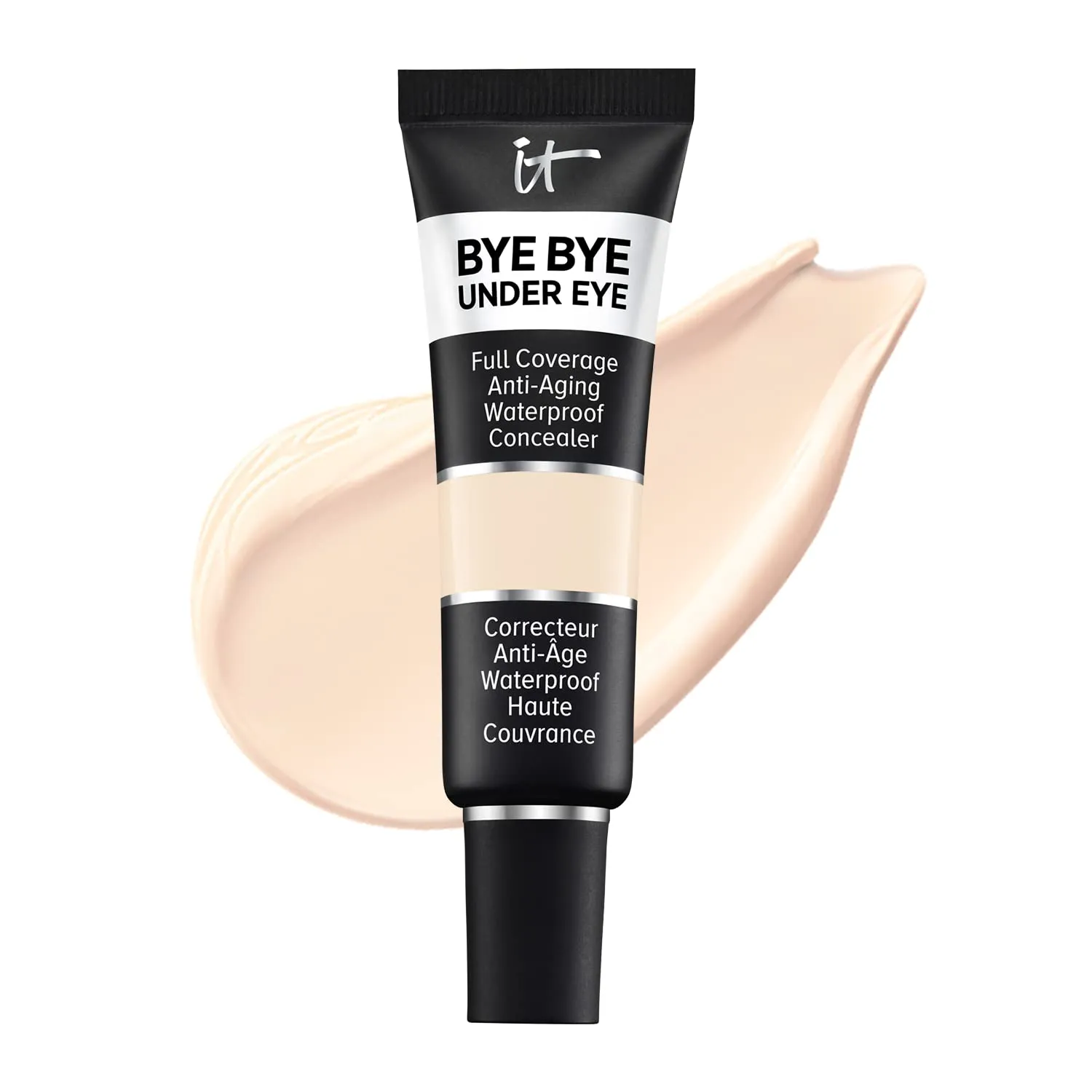 IT Cosmetics Bye Bye Under Eye Full Coverage Concealer - for Dark Circles, Fine Lines, Redness & Discoloration - Waterproof - Natural Finish – 0.4 fl oz