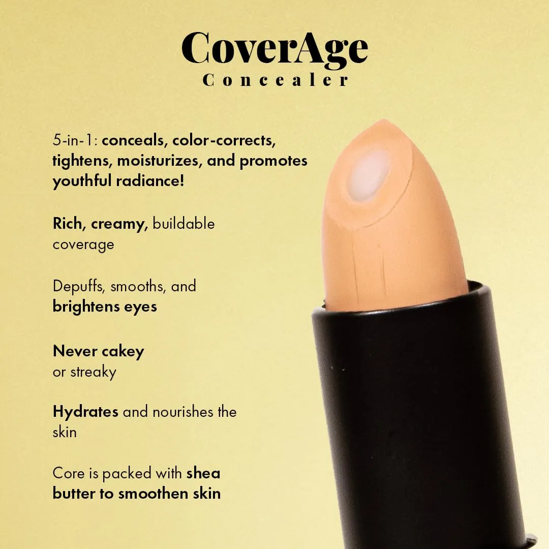Jerome Alexander CoverAge Concealer Stick - Anti-Aging Under Eye   Skincare - Brighten Dark Circles, Hydrate, Nourish (Light, CoverAge Concealer Stick)