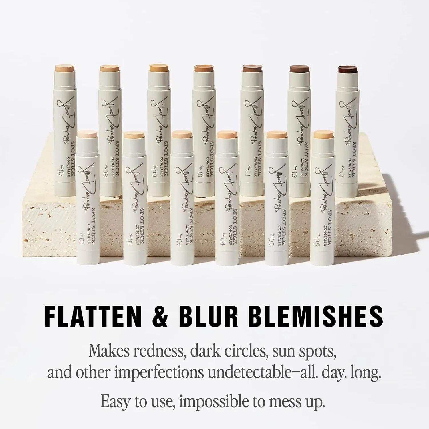 Jillian Dempsey Spot Stick Concealer | Easy Blending Matte Concealer for Blemishes & Uneven Skin Tones | Shade No. 13: Deep with Plum Undertones