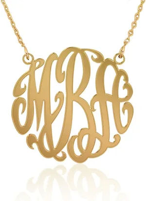 JOELLE Monogram Necklace Sterling Silver Custom Any Initial Name Necklace for Women