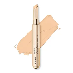 Jouer Essential High Coverage Crème Concealer Pen | Medium to Full Coverage | Healthy Ingredients | Paraben, Gluten & Cruelty Free | Vegan Friendly, Chiffon- Light skin with yellow undertones
