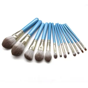 JSEIAJB 13 Makeup Brush Set Granny Gray Solid Wood Handle Makeup Tool High end Beauty Brush