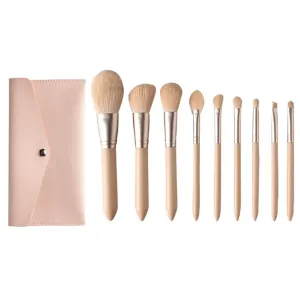 JSEIAJB 9 pcs makeup brush set soft hair powder powder blusher eye shadow brush storage bag beauty tools