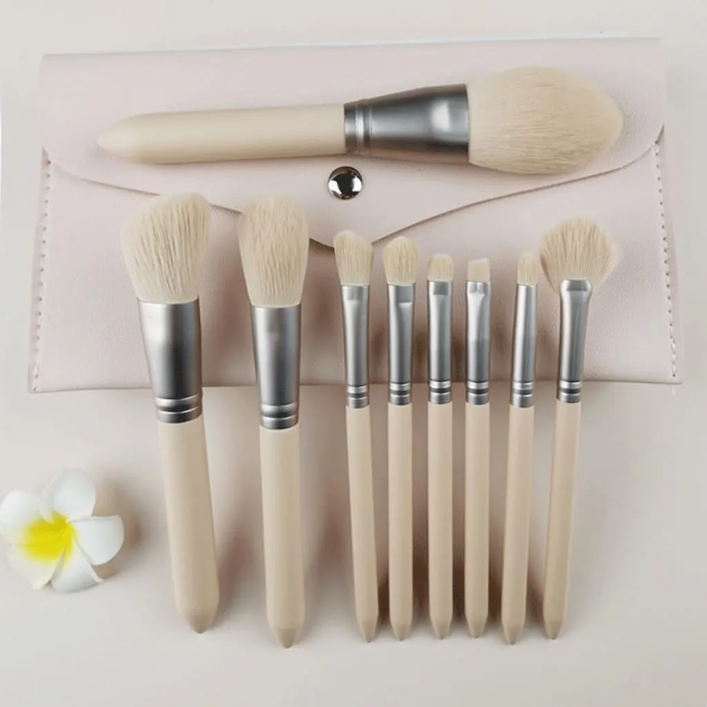 JSEIAJB 9 pcs makeup brush set soft hair powder powder blusher eye shadow brush storage bag beauty tools