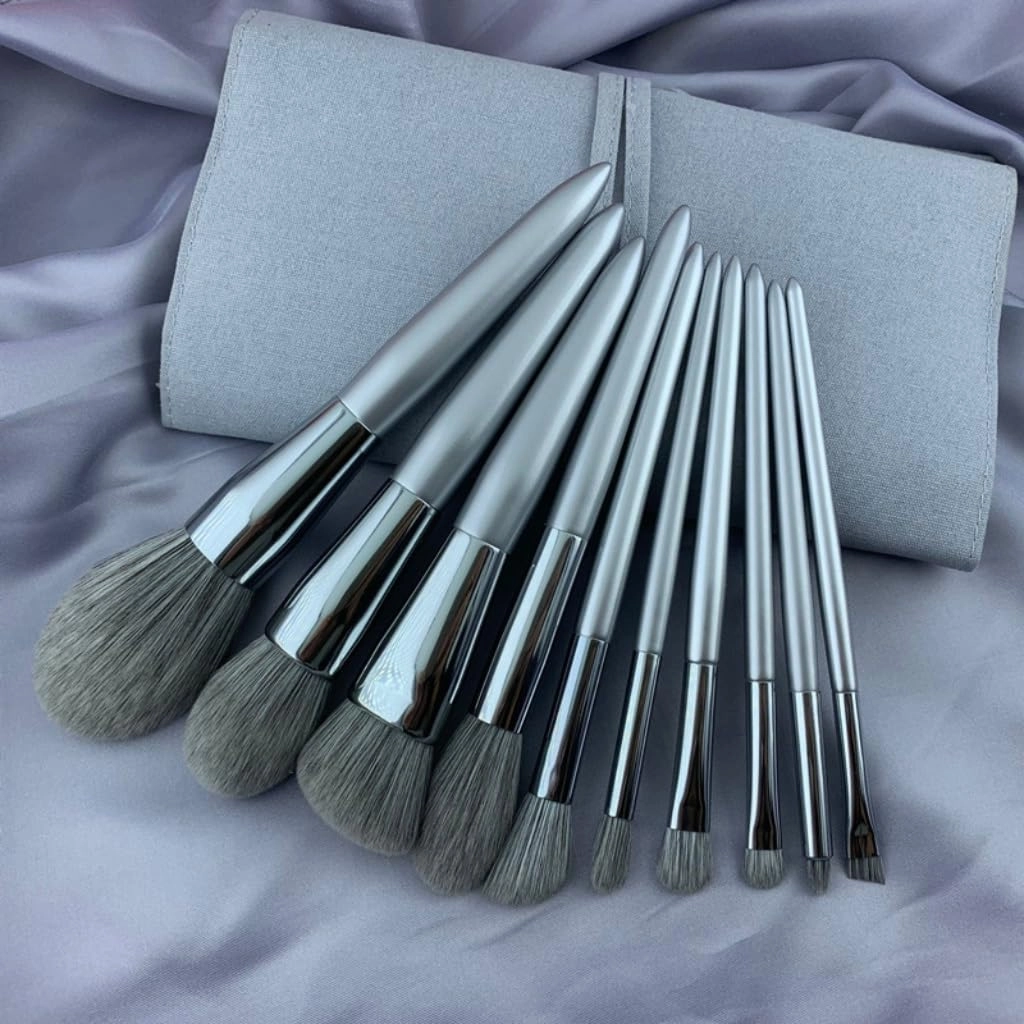 JSEIAJB 10 pieces of makeup brush set powder brush, powder blusher brush, cosmetic brush, eye shadow highlight brush