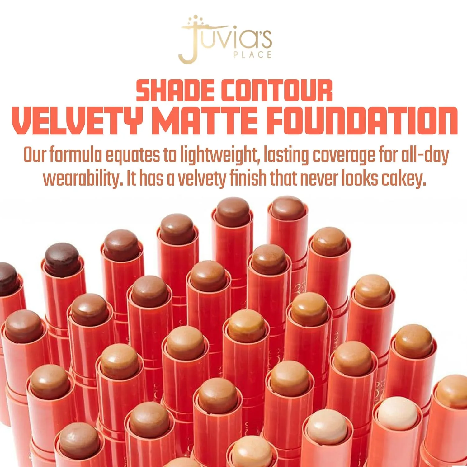 Juvia's Place Shade Stick Foundation, Concealer, Contour, Barcelona, Light w/Neutral Warm Undertone, .34 oz