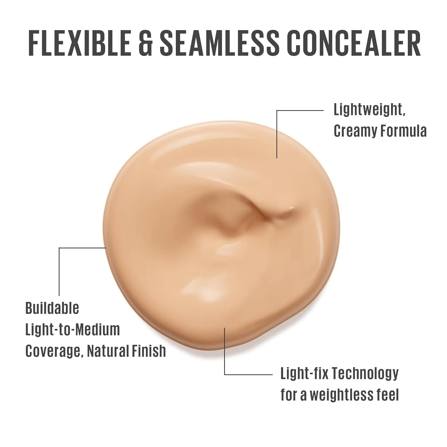 KAJA Liquid Concealer - Don't Settle 05 Fortune Cookie | with Aqua Ceramide, Hydrating, Buildable, Lightweight, Seamless Coverage, Dark Circles Cover Up, Under Eye, Dark Spot Corrector, 0.21 Oz