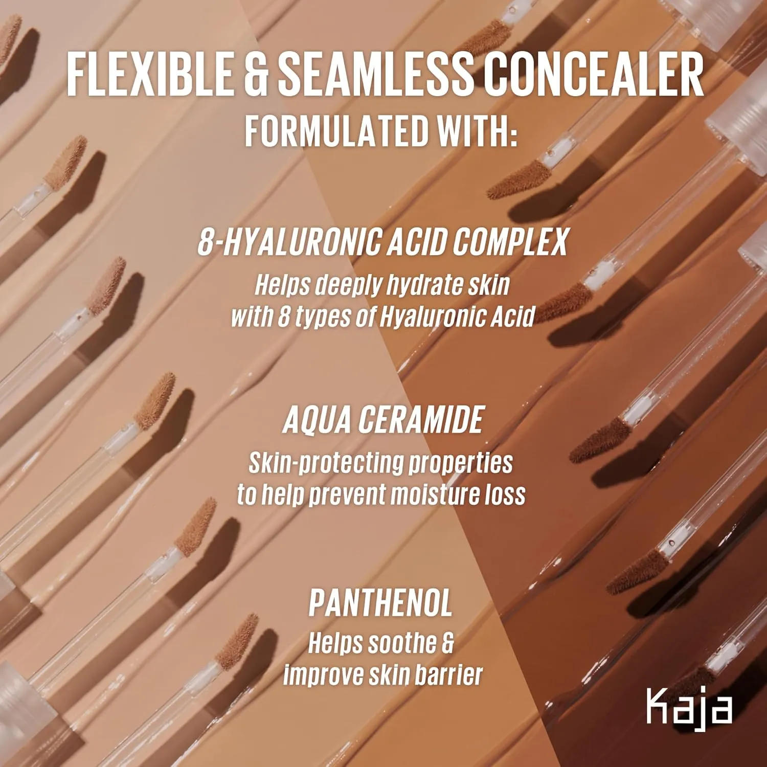KAJA Liquid Concealer - Don't Settle 05 Fortune Cookie | with Aqua Ceramide, Hydrating, Buildable, Lightweight, Seamless Coverage, Dark Circles Cover Up, Under Eye, Dark Spot Corrector, 0.21 Oz