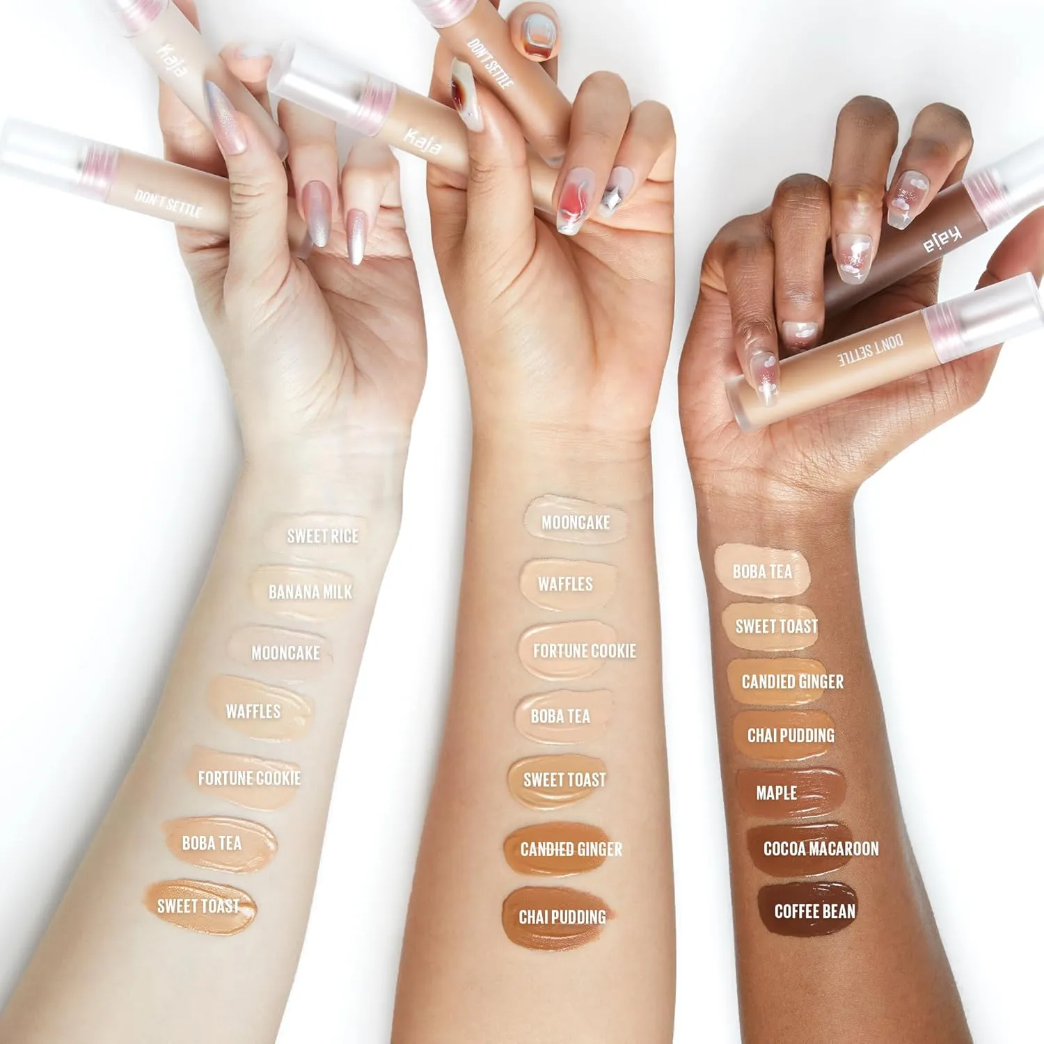Kaja Liquid Concealer - Don't Settle | Buildable, Lightweight, Light-to-medium Coverage, Color-correcting, 07 Sweet Toast, 0.21 Oz