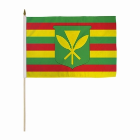 Kanaka Maoli 12x18in Stick Flag