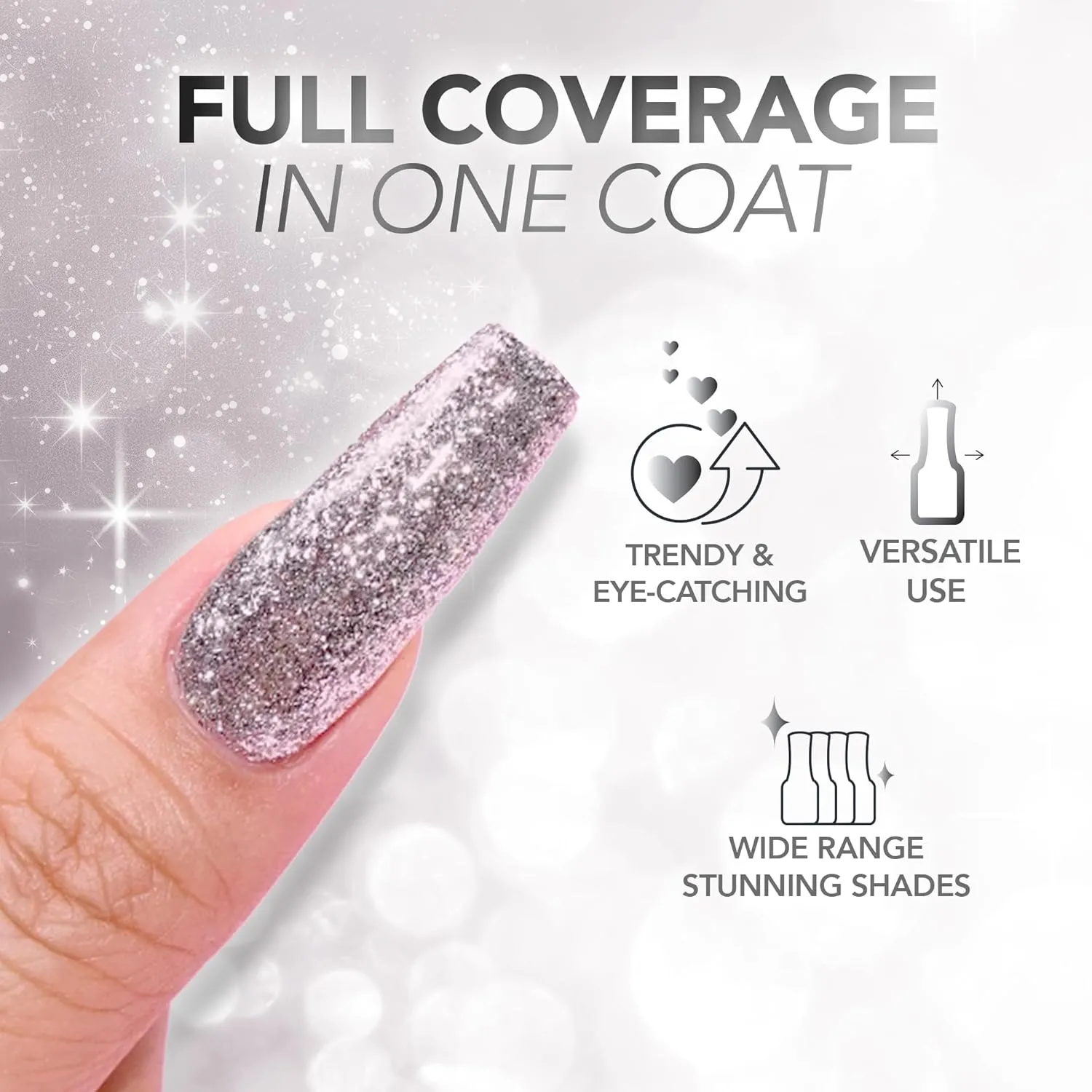 KIARA SKY Gel Polish PlatinumFX Reflective Glitter with sparkle foil effect 0.5 fl oz, Deep Sea (cobalt blue)
