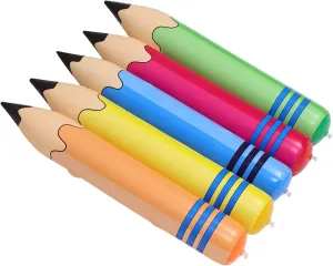Kindergarten Learning Aid 5pcs Giant Inflatable Pencil Balloons Fun PVC Toys for Classroom Decor