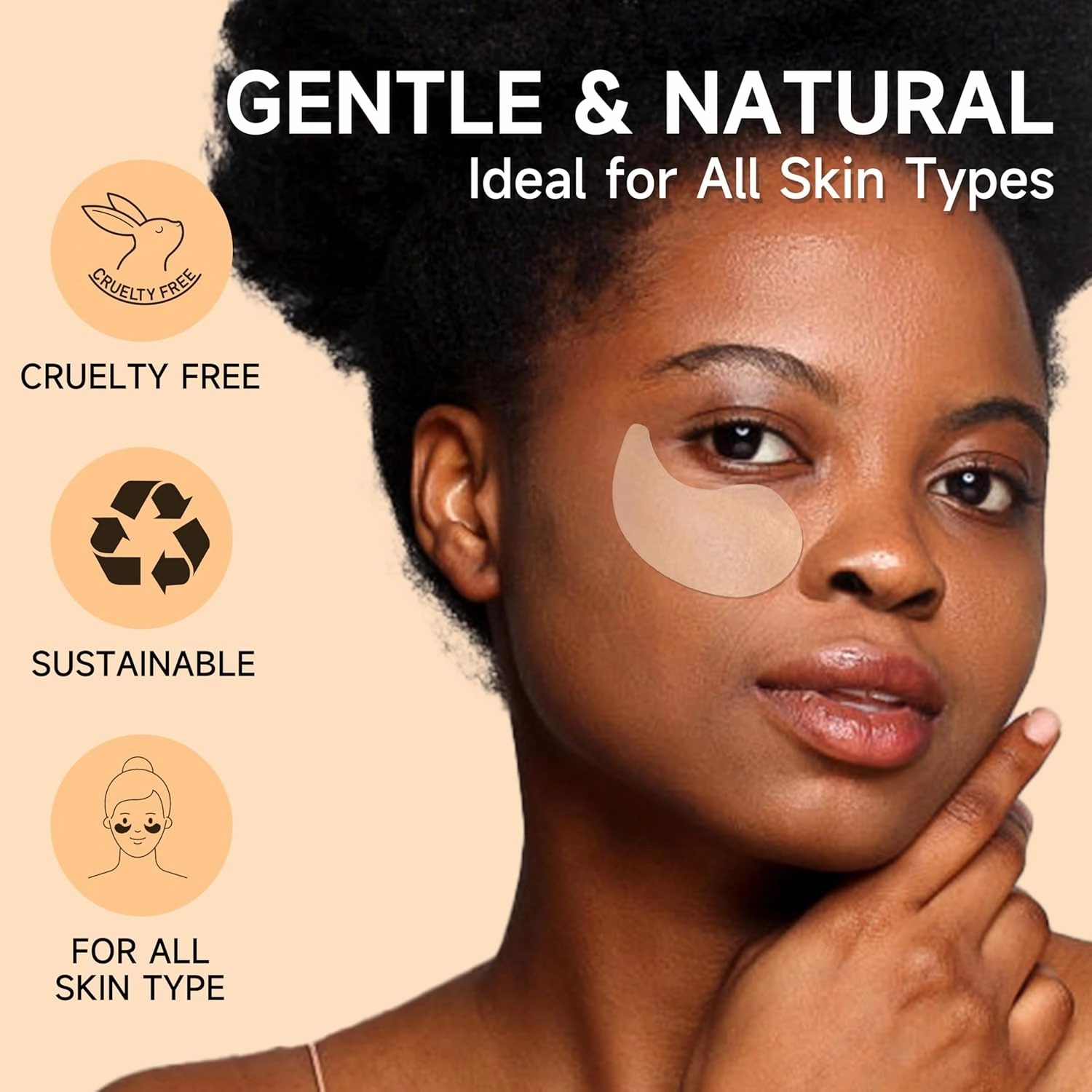Korean Under Eye Patches for Skin Damage Repair,Skin Care Under Eye Masks for Nourishing,Cooling Effect,Eye Skincare Pads for UP-lifting,Eye Mask for Improve Elasticity of Skin Around Eyes