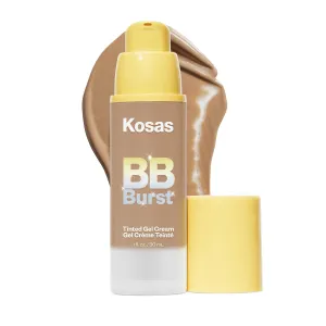 Kosas BB Burst Tinted Face Gel Cream - Supports Healthy Collagen, Smoothes Skin, Hydrates & Moisturizes - Lightweight Buildable Coverage - Medium Deep Neutral Warm 32, (1 Oz/30 ML)