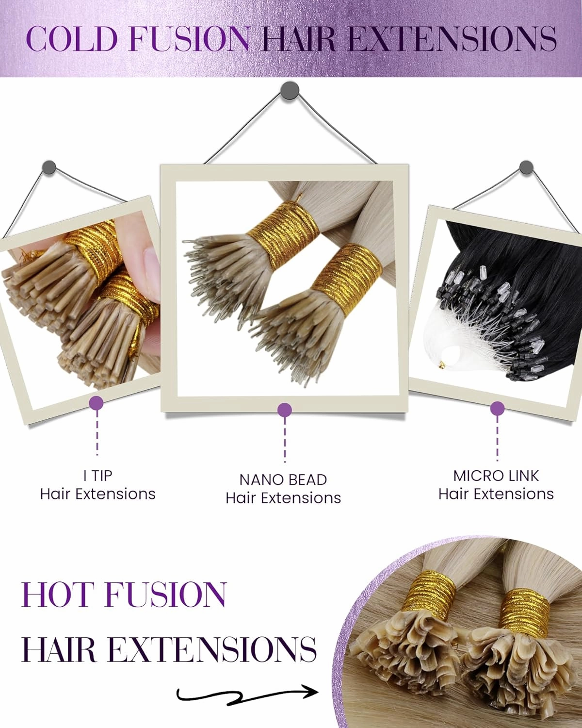 LaaVoo Nano Bead Hair Extensions Human Hair Blonde Nano Hair Extensions Human Hair Light Brown Highlight Golden Blonde Nano Ring Hair Extensions 14 inch 50g 50s