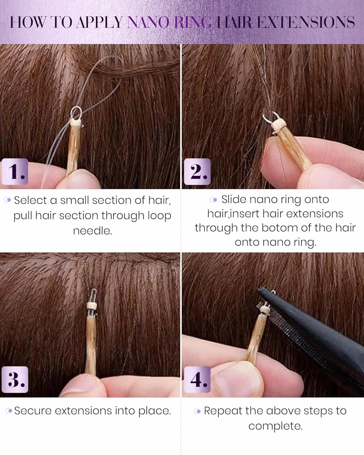 LaaVoo Nano Bead Hair Extensions Human Hair Blonde Nano Hair Extensions Human Hair Light Brown Highlight Golden Blonde Nano Ring Hair Extensions 14 inch 50g 50s