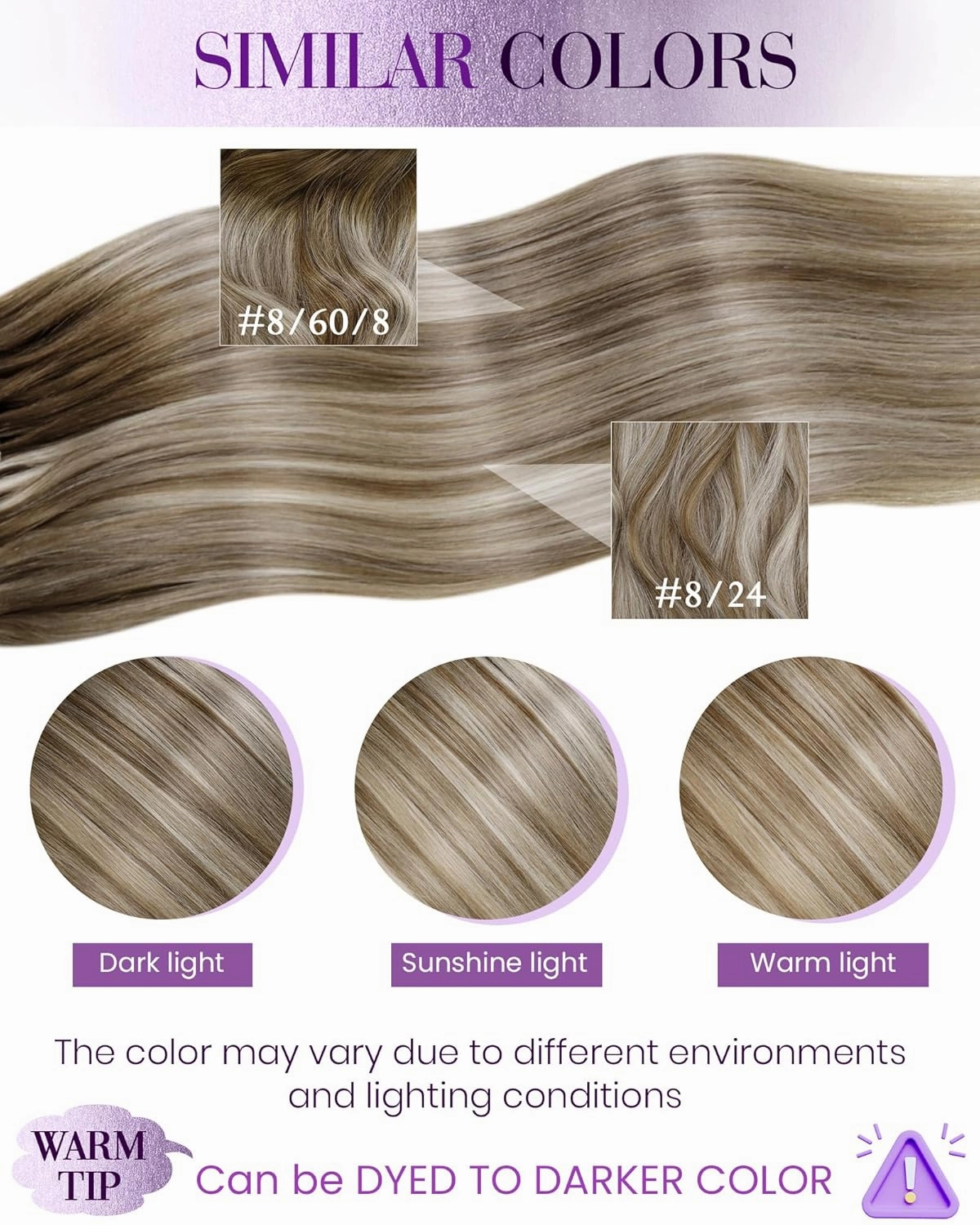 LaaVoo Nano Bead Hair Extensions Human Hair Blonde Nano Hair Extensions Human Hair Light Brown Highlight Golden Blonde Nano Ring Hair Extensions 14 inch 50g 50s
