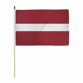 Latvia 12x18in Stick Flag