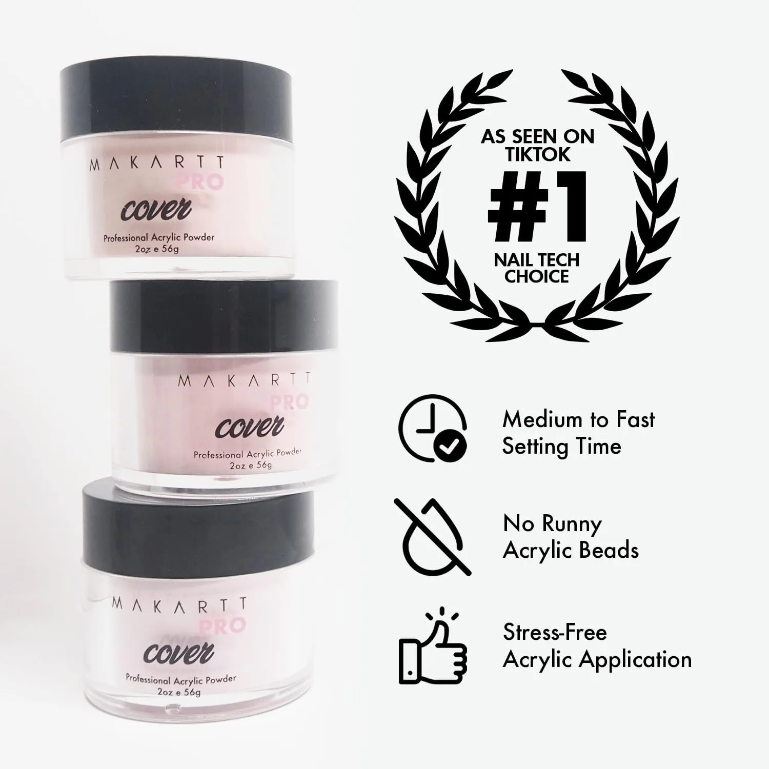 Lavender Lace Acrylic Powder 56g/2oz – Cover Nail Powder for Nail Extension & Sculpting – Professional Use for Salons & Technicians