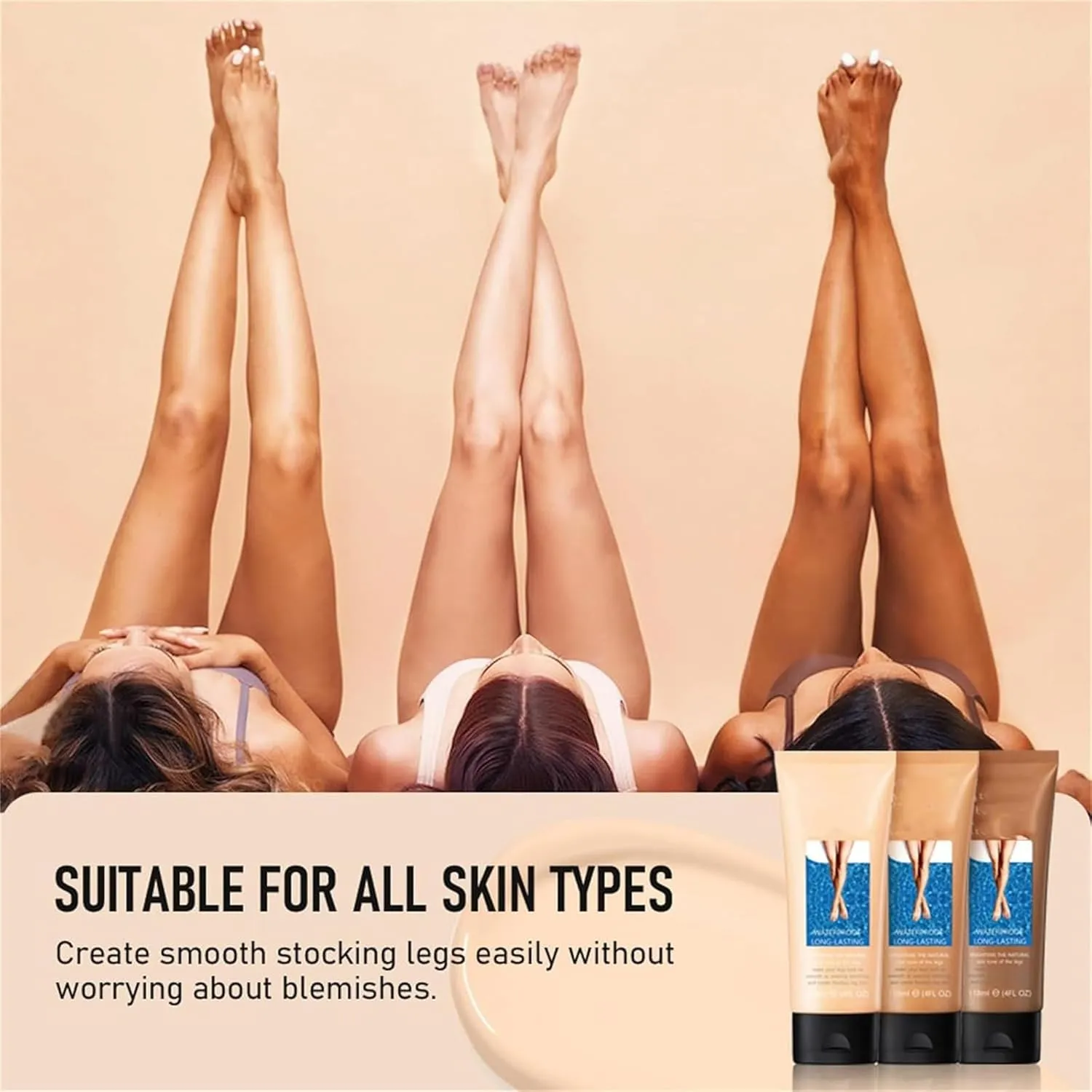 Leg Makeup Waterproof No Transfer, Leg Makeup Lotion, Beauty Body Coverage Perfector, Leg and Body Cover Up Makeup, Long Lasting Body Foundation, Full Coverage Foundation and Concealer (3#)