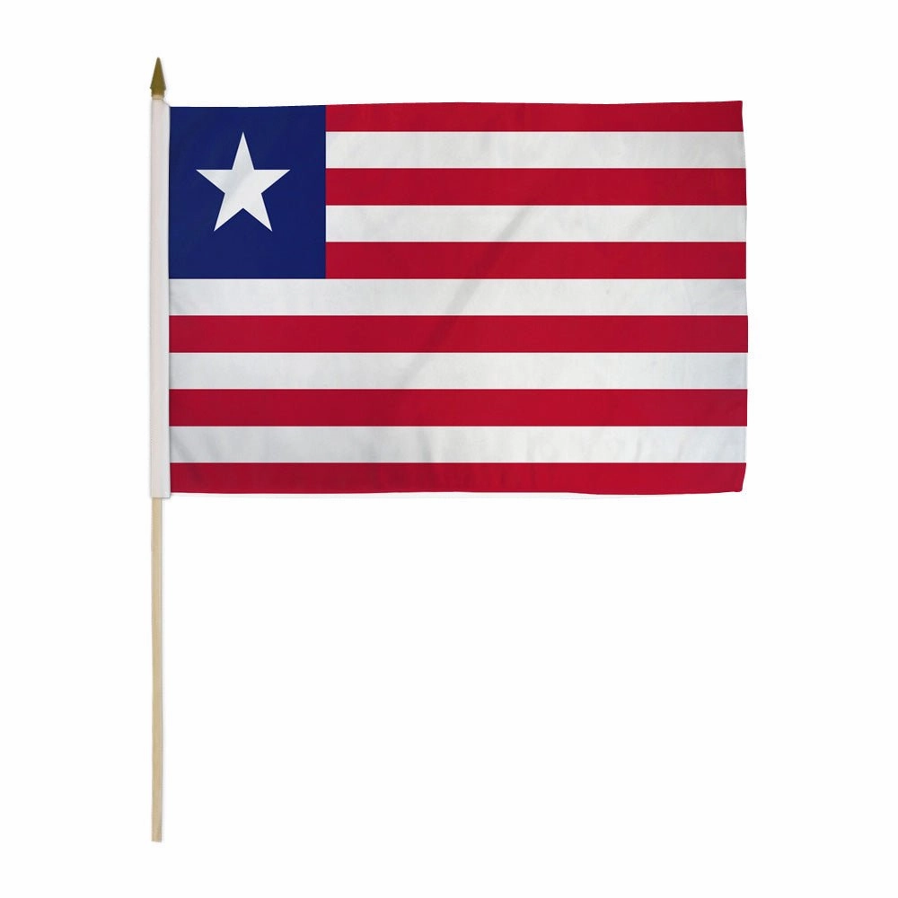Liberia 12x18in Stick Flag