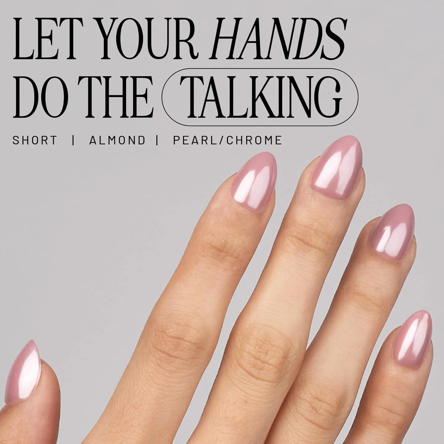 Lilac St - Press on Nails, Afterglow (30 Nails, 15 Sizes) - Short, Almond, Pearl   Glossy, Opaque - Brush-On Nail Glue, Nail File, Cuticle Stick, Prep Pad - Cruelty Free, Vegan, Women Founded
