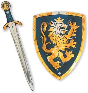 Liontouch - Noble Knight Toy Sword & Shield for Boys, Blue - Age 3-8 Years | Medieval Set in Durable & Safe Foam | Weapons & Battle Accessories for Pretend Play, Dress Up & Knight Costumes for Kids