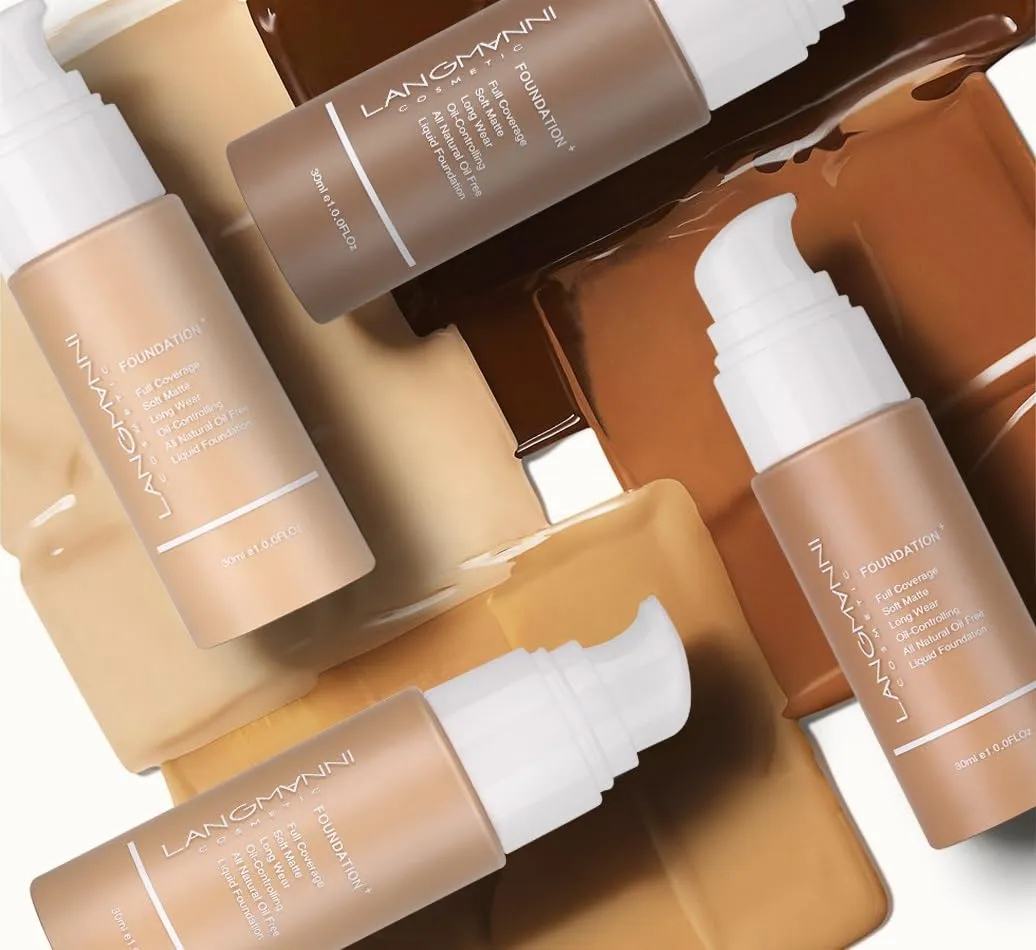 Longman 13 color soft matte foundation liquid concealer BB cream, a set of 1, various shades (3, 30ml)