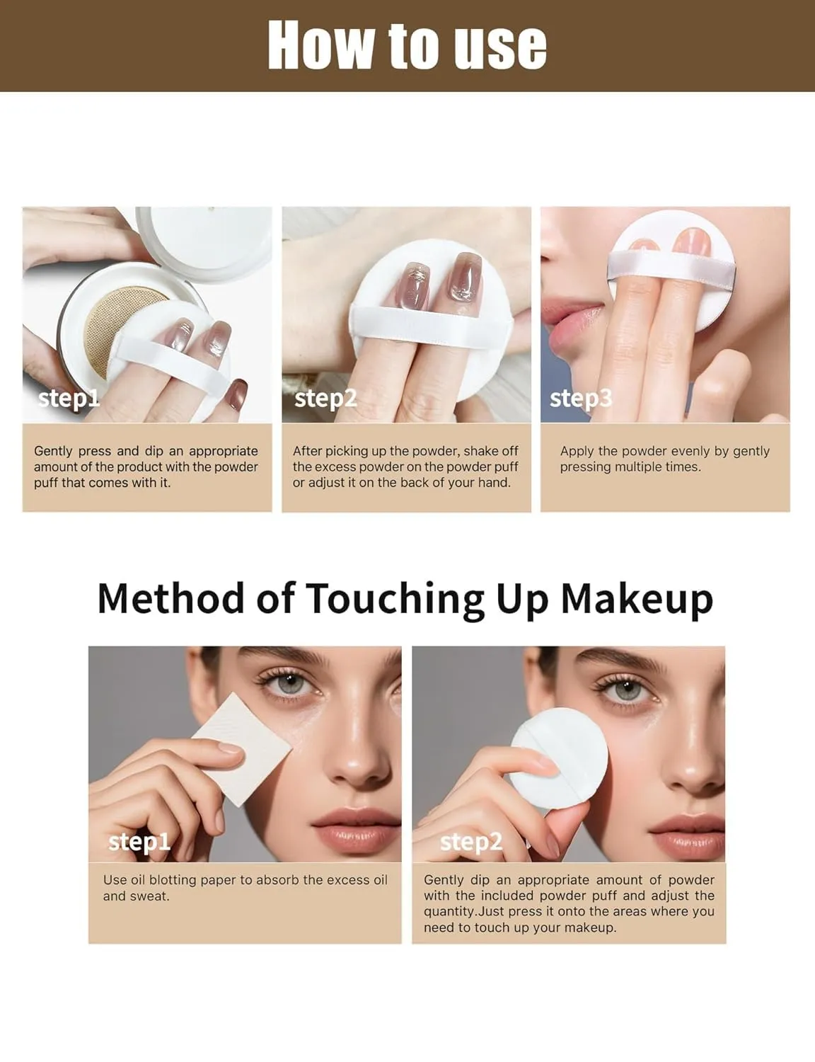 Luminous Setting Powder - Oil-Control Matte Finish with Soft-Focus Effect (03#Shimmer light complexion, 0.25 oz)