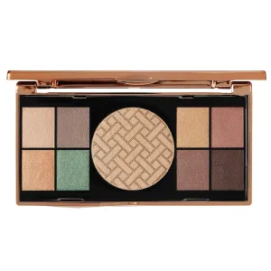M. Asam MAGIC FINISH Golden Vibes Eyeshadow & Highlighter Palette (8 x 0.03 oz   1 x 0.21 Oz) - Eyeshadow Palette with 8 harmonizing eyeshadows, one highlighter & integrated mirror, High Color Payoff