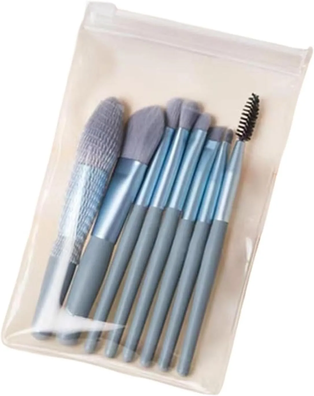 Make Up Brushes Set Cosmetic Powder Eye Shadow Foundation Blush Blending Concealer Professional Beauty Tool 8pcs(Blue)