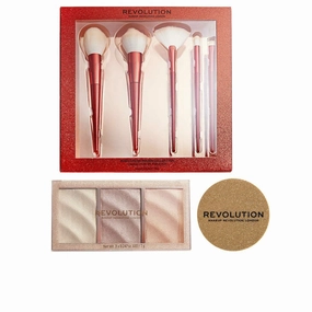 Make-Up Set Revolution Make Up Brown Golden Highlighter 3 Pieces (3 Units)
