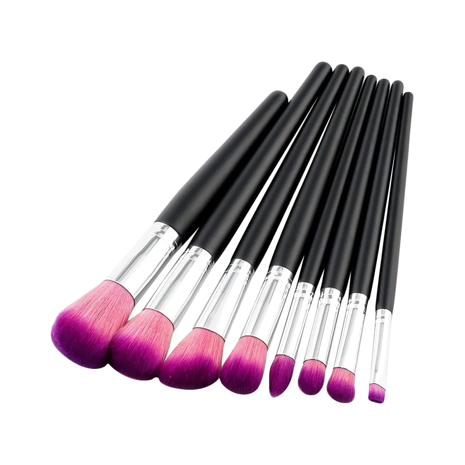 Makeup Brush Advanced Synthetic Concealer Foundation Powder Eyeshadow Makeup Brush Cosmetics Eyebrow Eyeshadow Powder Lip Gloss Brush 8Pack Foundation Makeup Brush Flat Top for Face (Color : B, Size