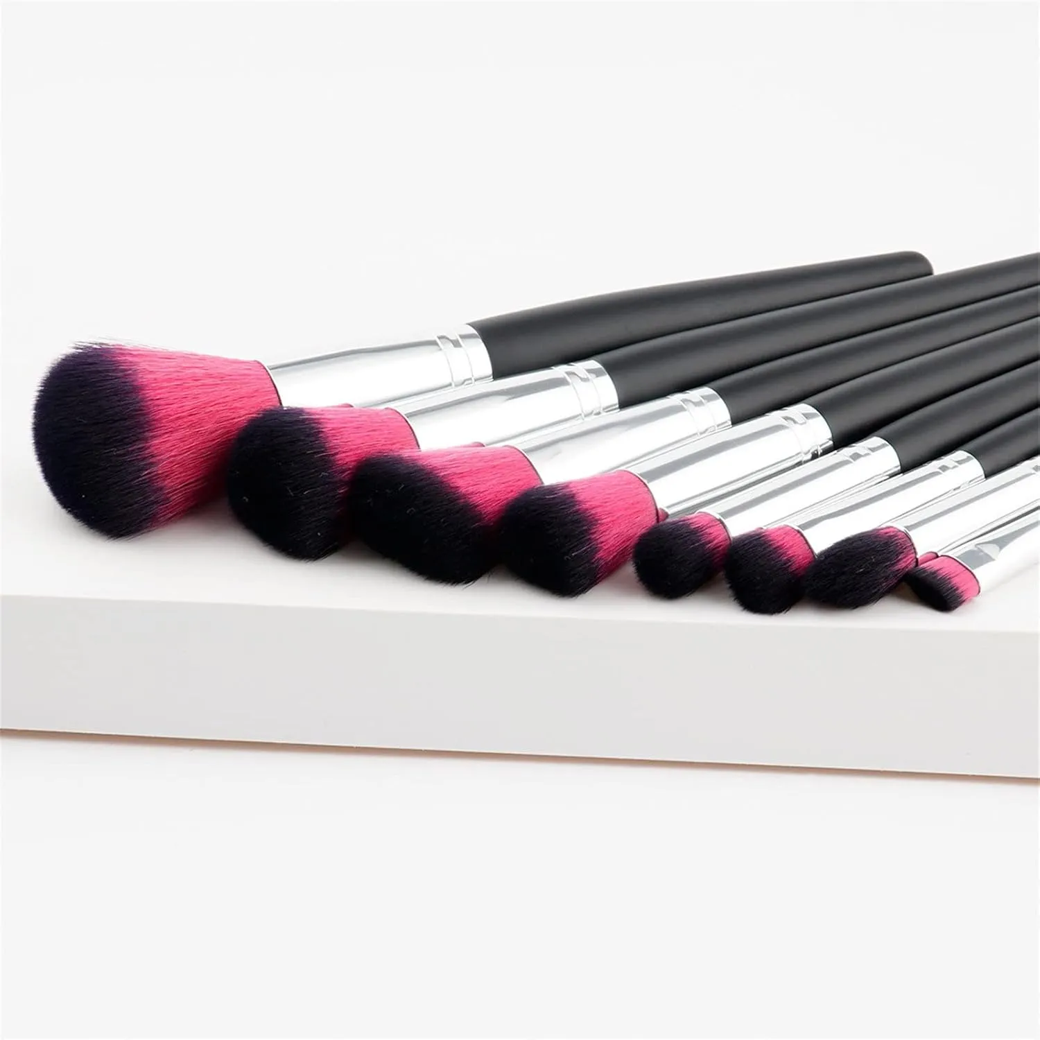 Makeup Brush Advanced Synthetic Concealer Foundation Powder Eyeshadow Makeup Brush Cosmetics Eyebrow Eyeshadow Powder Lip Gloss Brush 8Pack Foundation Makeup Brush Flat Top for Face (Color : B, Size