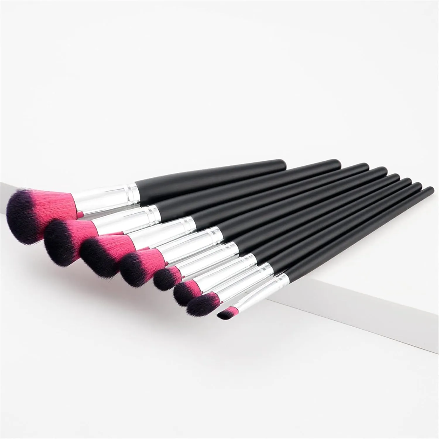 Makeup Brush Advanced Synthetic Concealer Foundation Powder Eyeshadow Makeup Brush Cosmetics Eyebrow Eyeshadow Powder Lip Gloss Brush 8Pack Foundation Makeup Brush Flat Top for Face (Color : B, Size