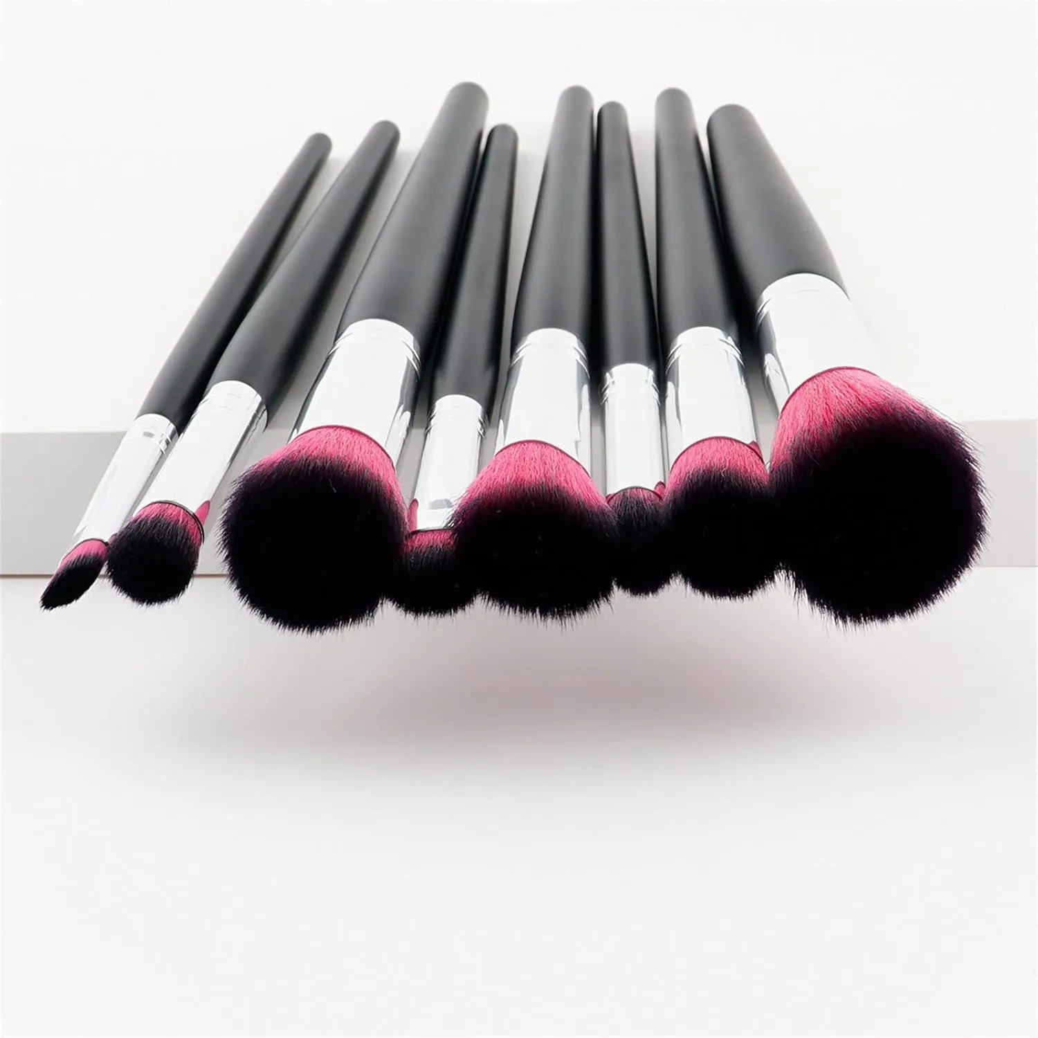 Makeup Brush Advanced Synthetic Concealer Foundation Powder Eyeshadow Makeup Brush Cosmetics Eyebrow Eyeshadow Powder Lip Gloss Brush 8Pack Foundation Makeup Brush Flat Top for Face (Color : B, Size