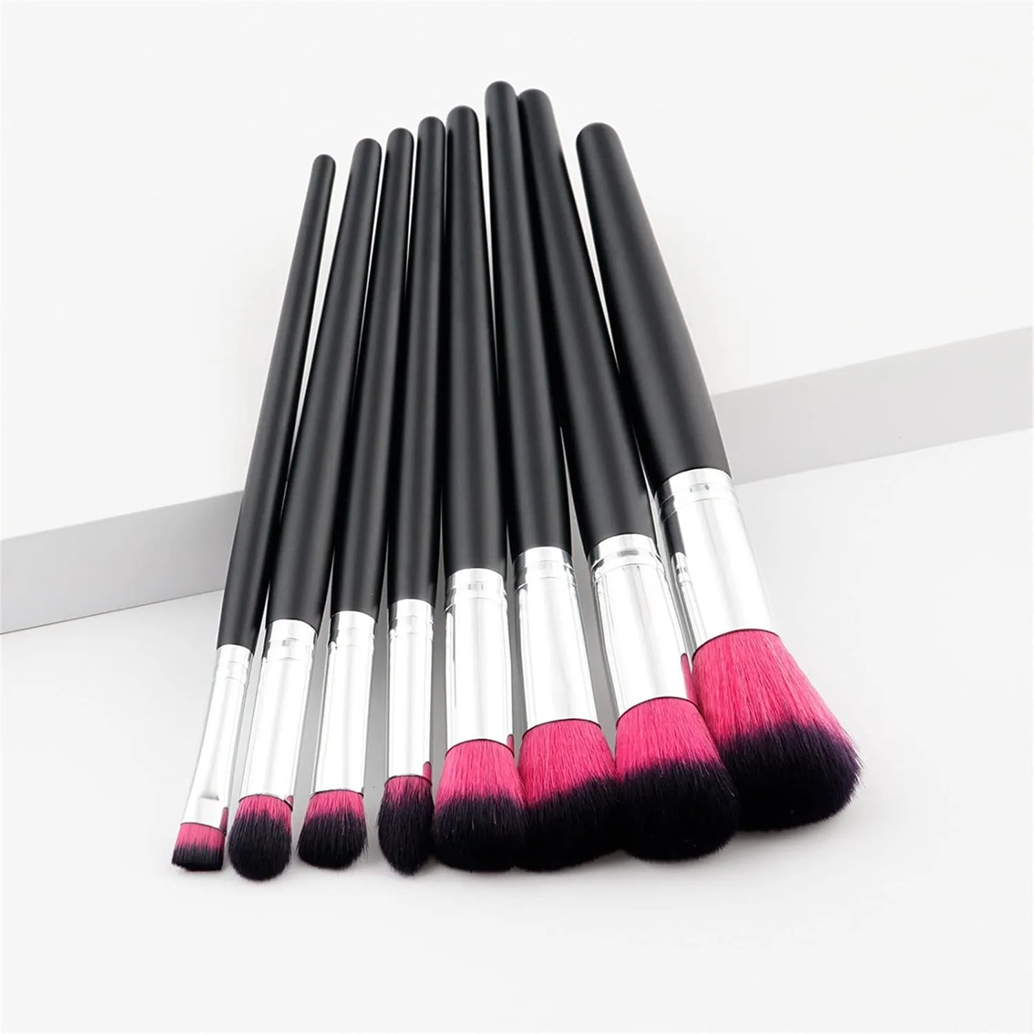 Makeup Brush Advanced Synthetic Concealer Foundation Powder Eyeshadow Makeup Brush Cosmetics Eyebrow Eyeshadow Powder Lip Gloss Brush 8Pack Foundation Makeup Brush Flat Top for Face (Color : B, Size