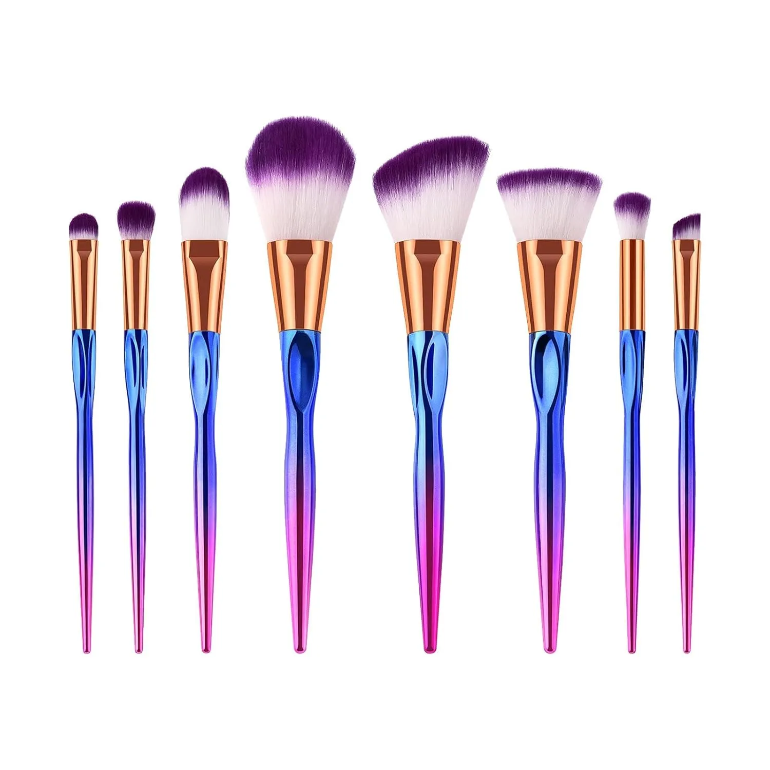 Makeup Brush Advanced Synthetic Concealer Foundation Powder Eyeshadow Makeup Brush Cosmetics Eyebrow Eyeshadow Powder Lip Gloss Brush 8Pack Travel Makeup Brush Holder (Color : A, Size : One Size)