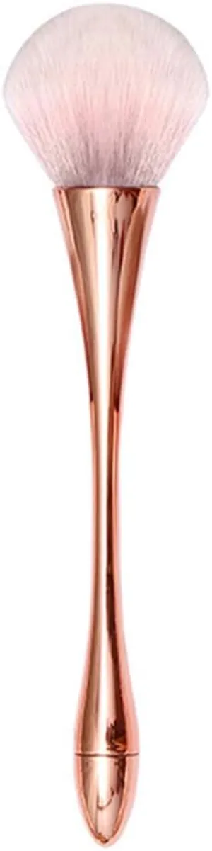 Makeup Brush, Pro Goblet Blush Loose Powder Brush Dust Remove Cleaning Beauty Makeup Tool Rose Gold