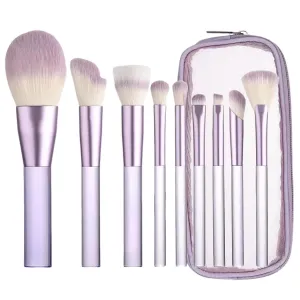 Makeup Brush Set with Organizer Bag, 9 Pcs Premium Synthetic Foundation Brush,Powder Eyeshadow Blending Concealer Contour Eyeliner Brushes for Makeup,Birthday Gifts for Women
