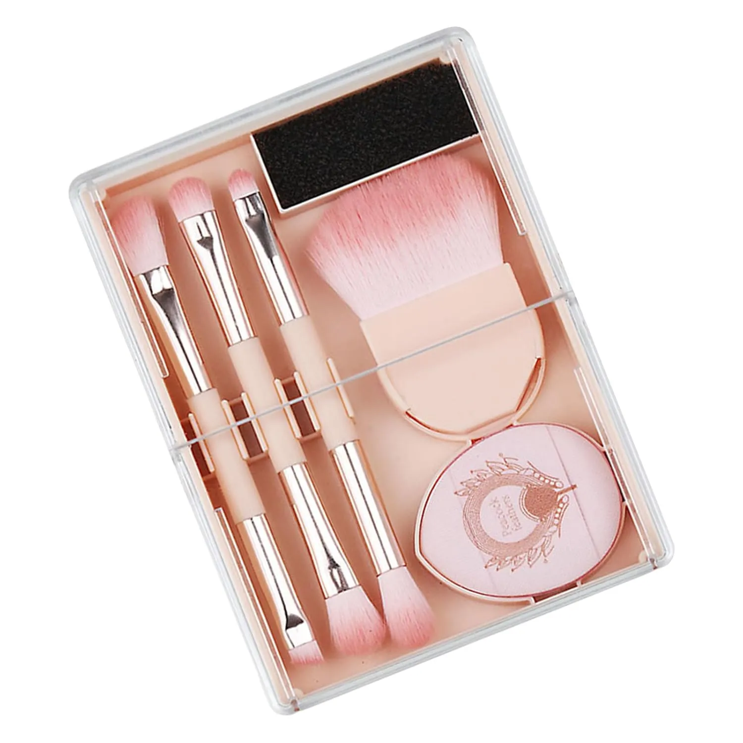 Makeup Brush Set With Powder Puff Set Liquid Makeup Powder Concealers Blusher Eyeshadow Applicator Valentine's Day Gifts