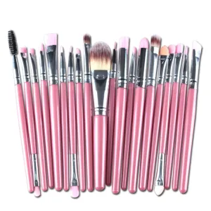 Makeup Brushes 20pcs Proffesional Cosmetics for Face Makeup Brush Set Powder Concealer Eyeshadow Eyebrow Lip Brush Beauty Tools Makeup Brushes (Sliver)