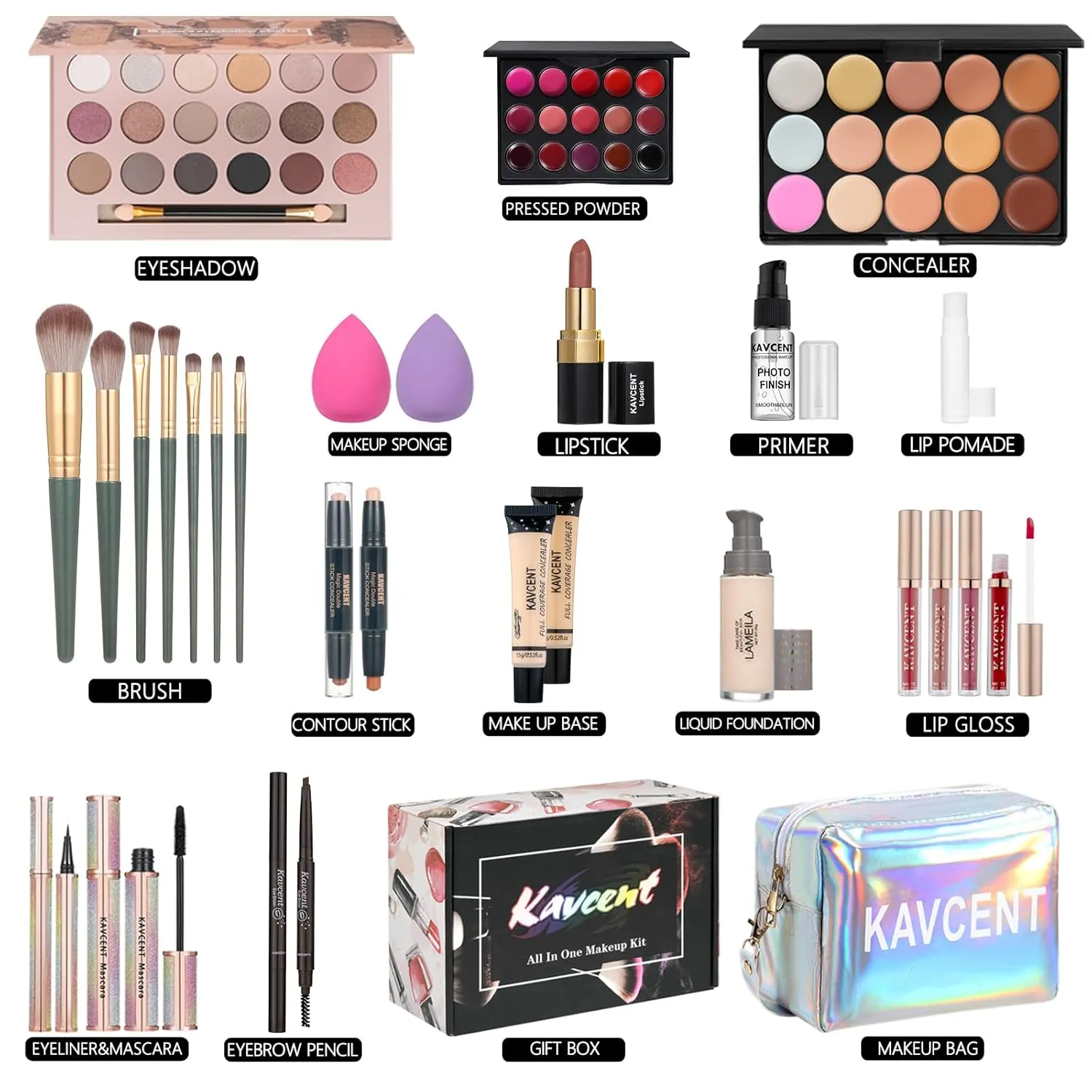 Makeup Sets for Teens Makeup Kit for Women Full Kit Makeup set Makeup Kit Eyeshadow Palette Foundation Makeup Gift Set for Teenager Girls
