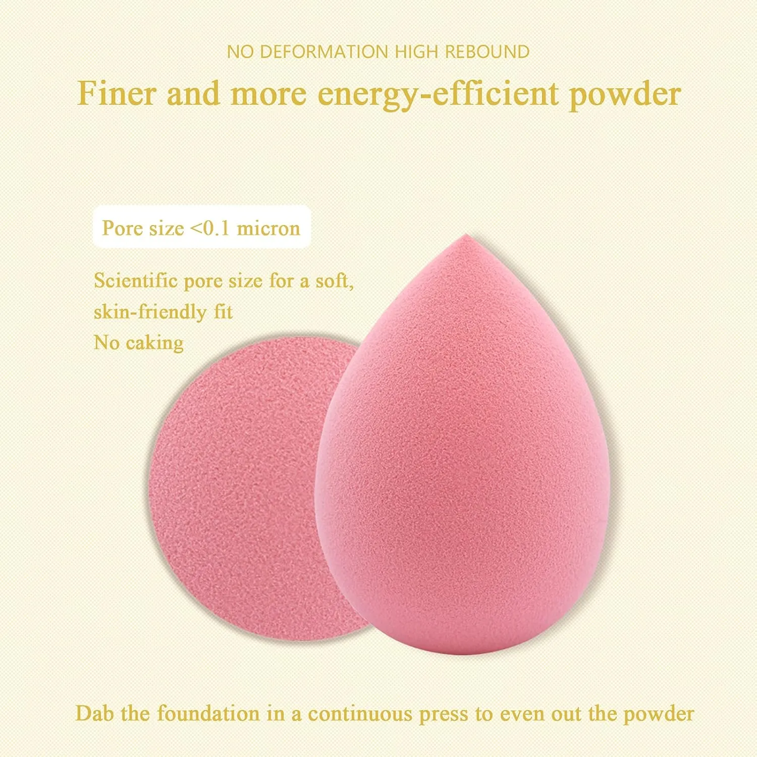 Makeup Sponge Foundation Blending Beauty Sponge, Multi-shapeSoft Puff, Dry & Wet Use with Sponge Holder Set, Sensitive and All Skin Types (Gourd, Sky Blue)